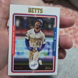 Topps Mookie Betts Dodgers Card with Blue and White